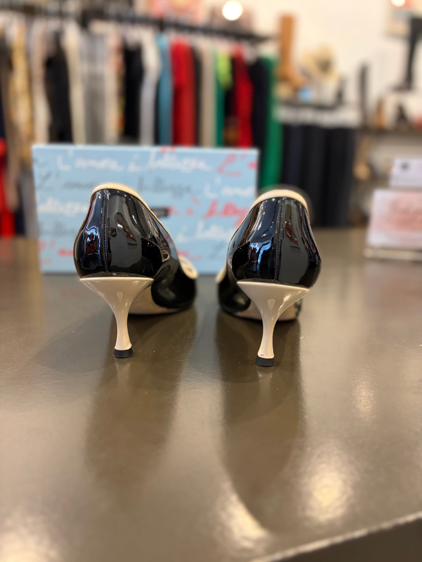Dolce & Gabbana Black Patent Mary Jane Pumps with Bulldog Detail – Size 41