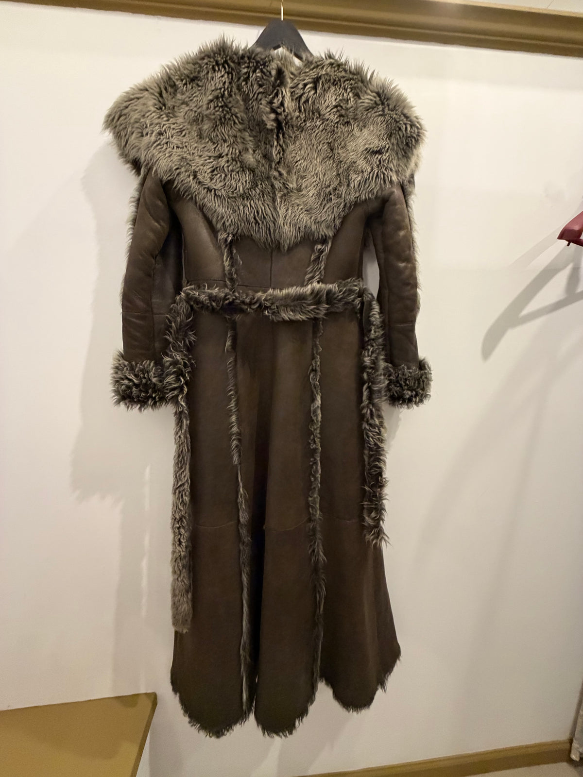 42 Original Espanol Leather Shearling Coat