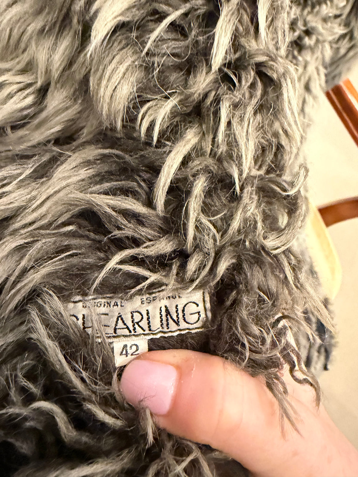 42 Original Espanol Leather Shearling Coat