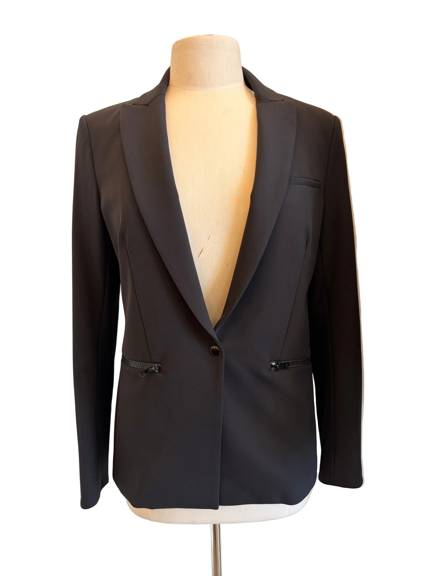 Veronica Beard Dickey-Adaptable Black Blazer - 8