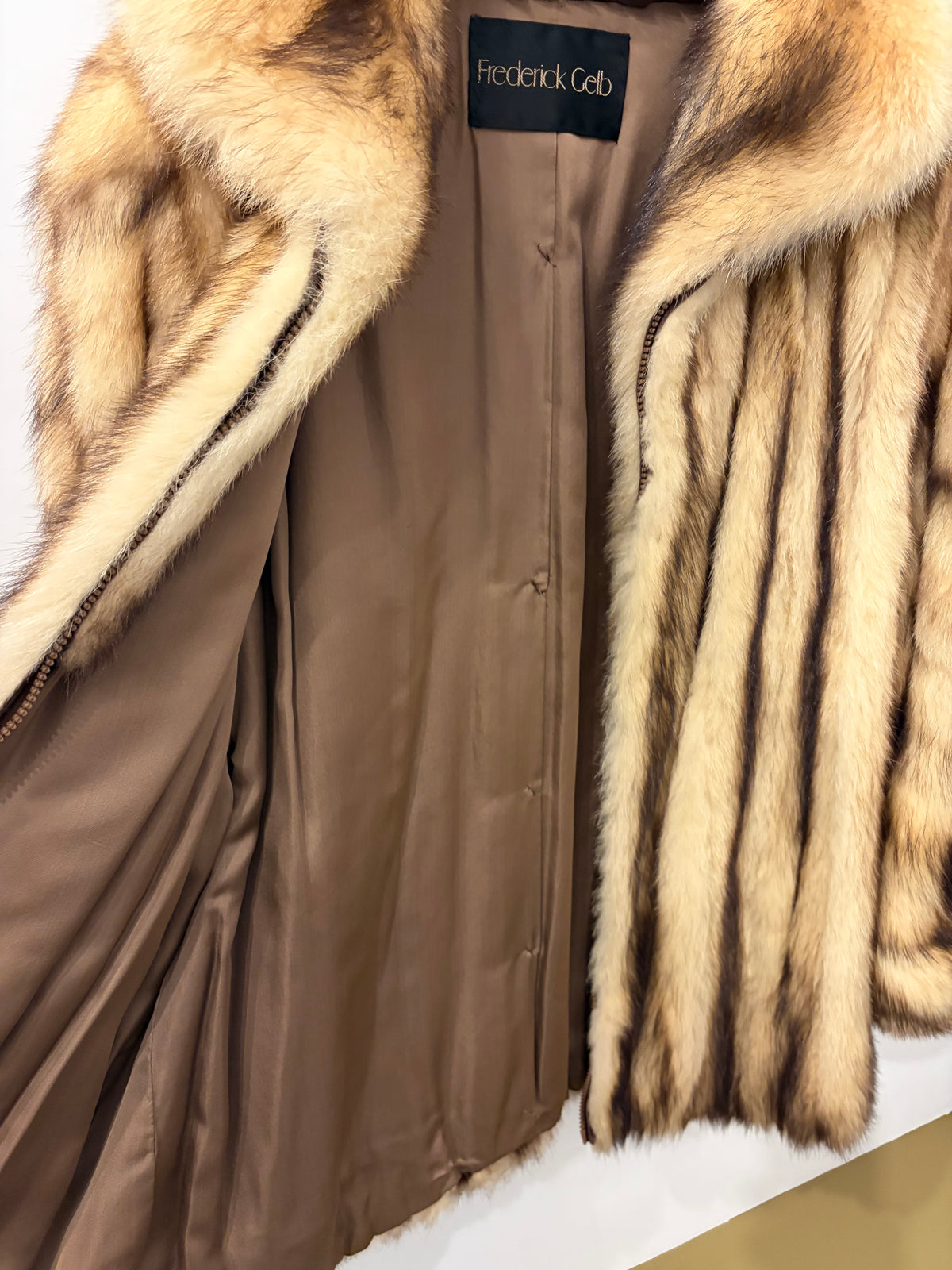 Frederick Gelb Vintage Fur Coat - Zip Front S/M