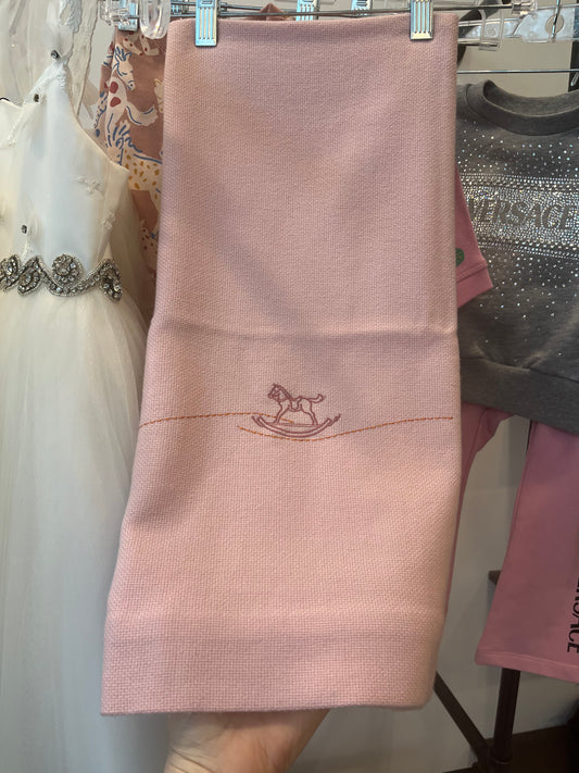 Hermès Baby Blnkt Cashmere Rocking Horse Pink