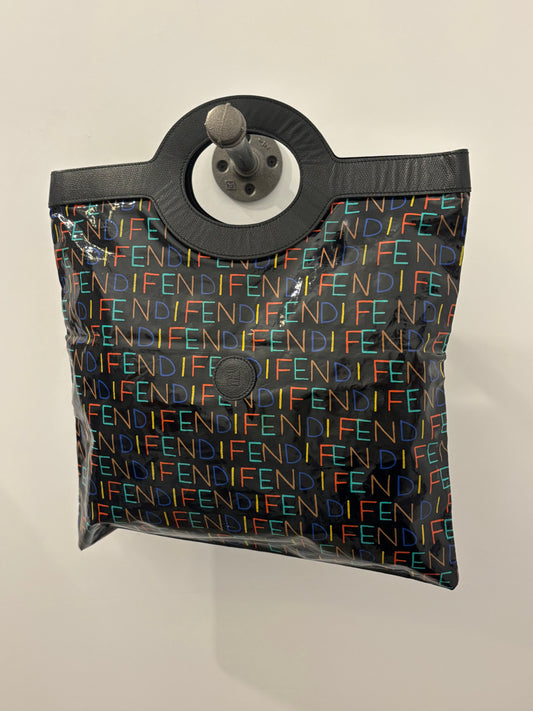 Fendi Multicolor Logo PVC Tote Bag