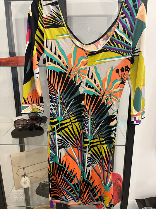 Emilio Pucci Feather Tank Dress 40