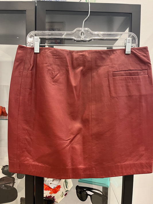 Leith Leather Red Skirt 10