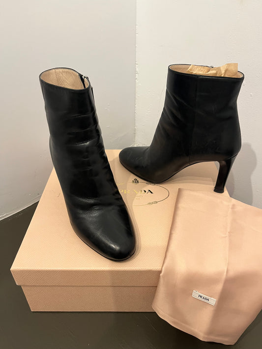 Prada Black Bootie 37