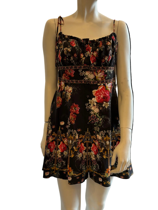 Camilla Floral Silk Mini Dress – Size M