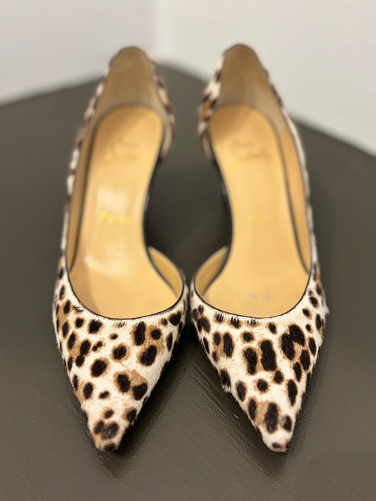 Louboutin pony hair pump 36
