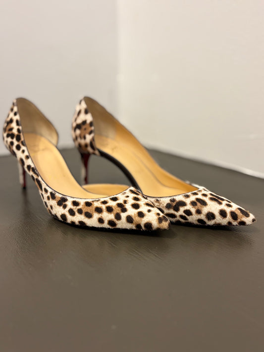 Louboutin pony hair pump 36