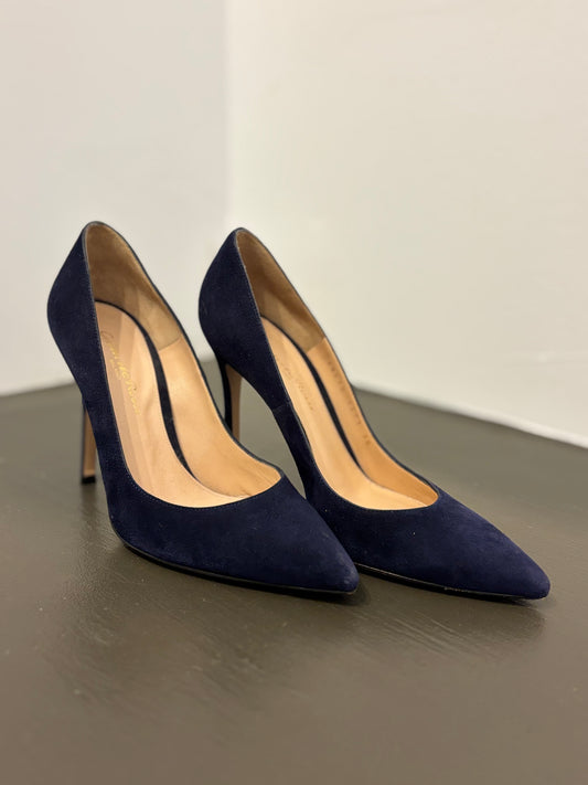 Gianvito Rossi Navy suede pump 36