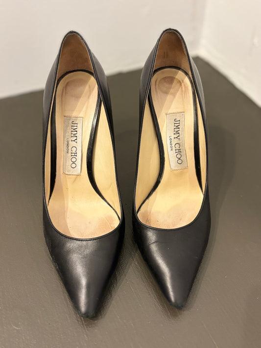 Jimmy Choo black leather pump 35.5