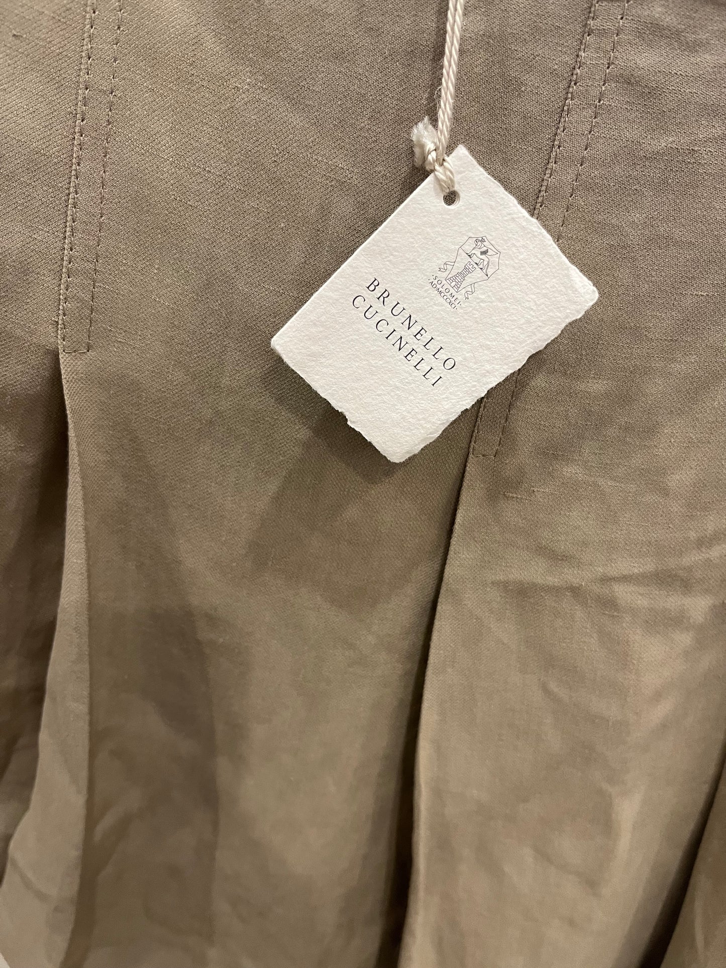 Brunello Cucinelli pleated Skirt 14 TAN (see description)