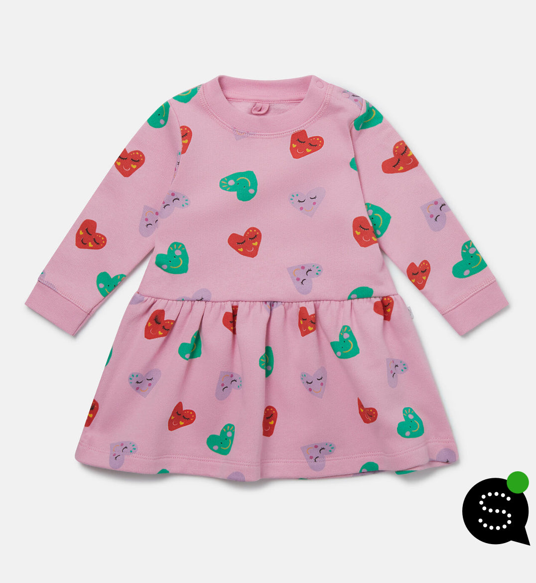 Stella McCartney Smiling Heart Print Skater Dress Dress 03M