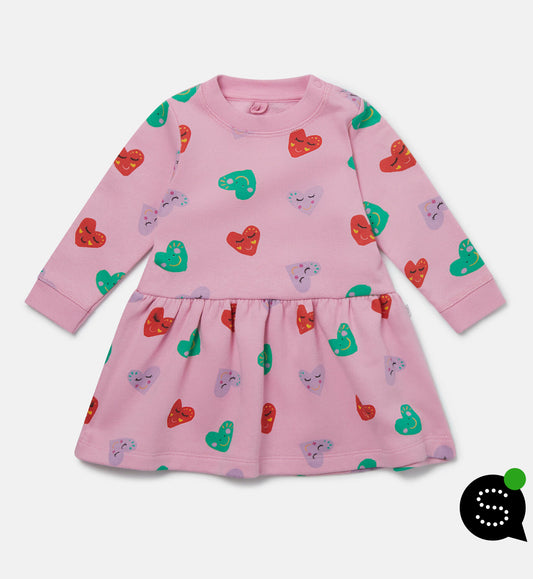 Stella McCartney Smiling Heart Print Skater Dress Dress 03M