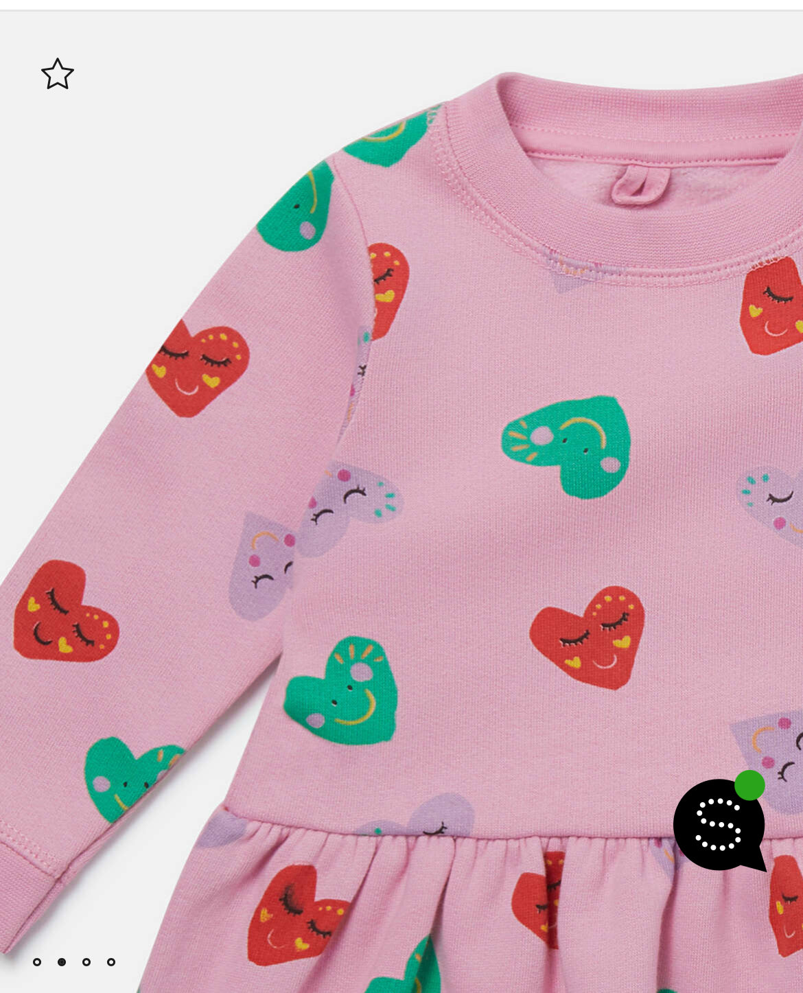 Stella McCartney Smiling Heart Print Skater Dress Dress 03M