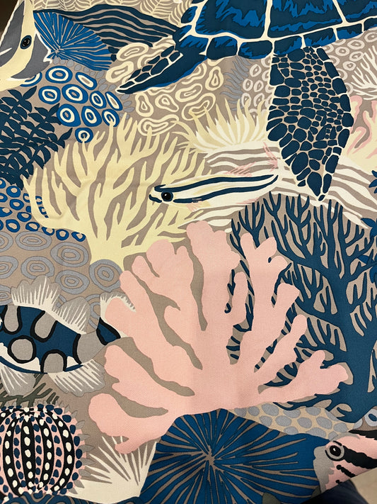 Hermes Silk Scarf Under the waves