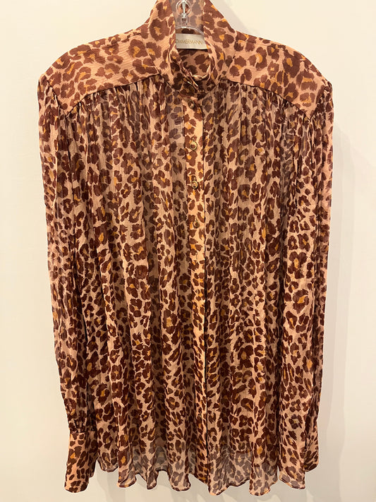 Zimmerman Silk Leopard Print blouse 3
