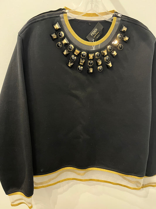 Fendi Gold Edition Studded/embellishment sweatshirt 44