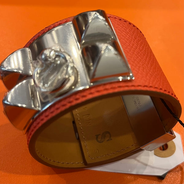 Hermes Cuir Collier Chien Bracelet Rose