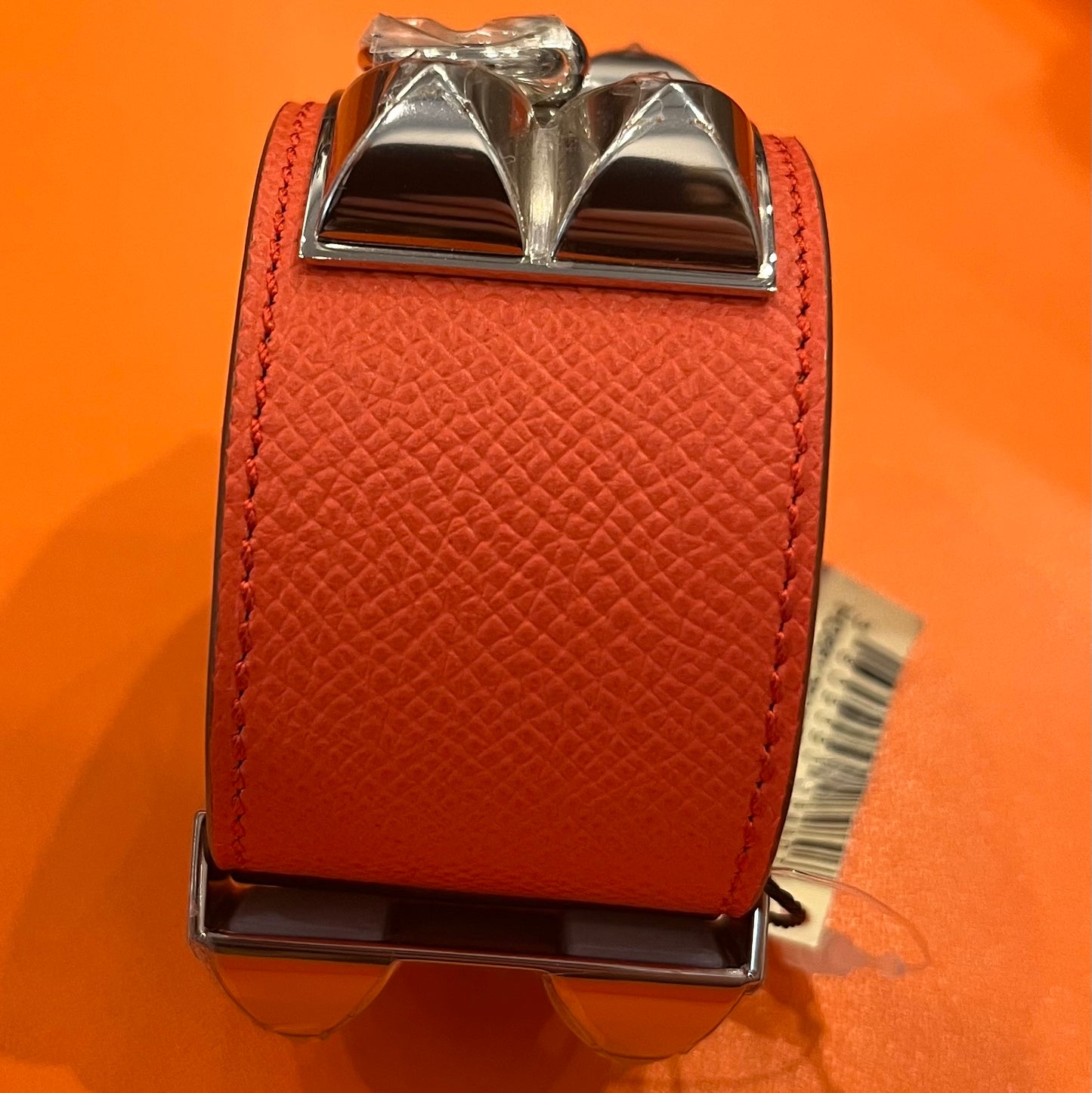 Hermes Cuir Collier Chien Bracelet Rose