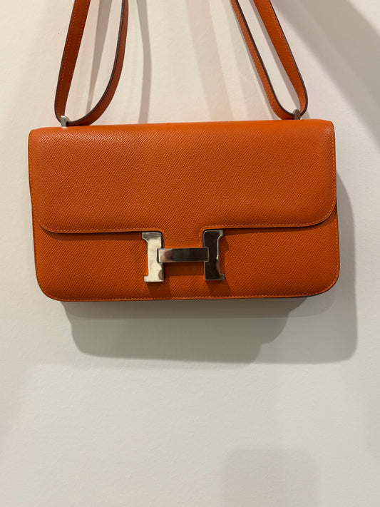 Hermès Constance Epsom Orange with Palladium Hardware