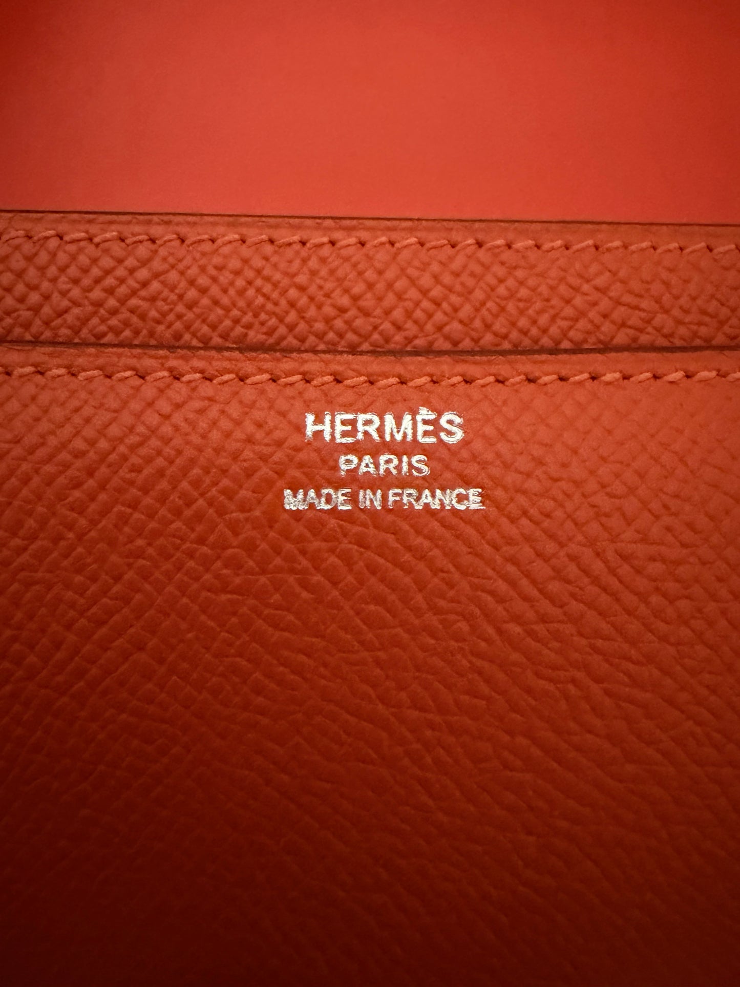 Hermès Constance Epsom Orange with Palladium Hardware