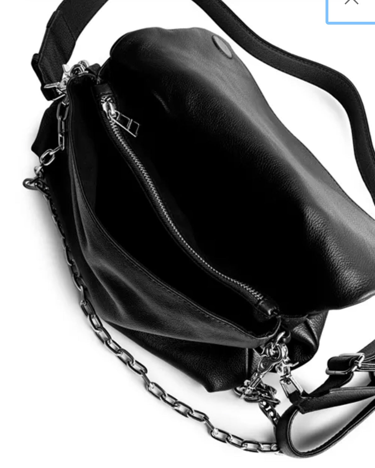 Zadig and Voltaire Black Rocky Leather Crossbody
