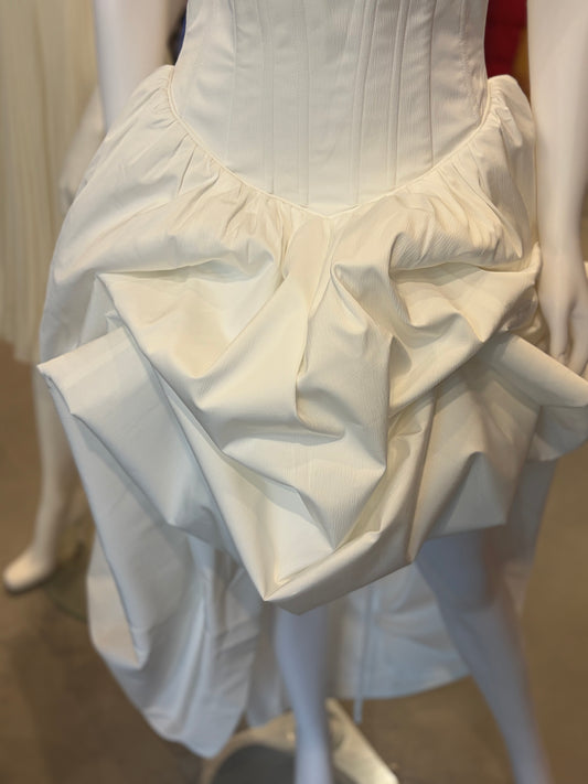 V. Chapman Strapless Corset Bubble Bridal Gown - Ivory - Size 2