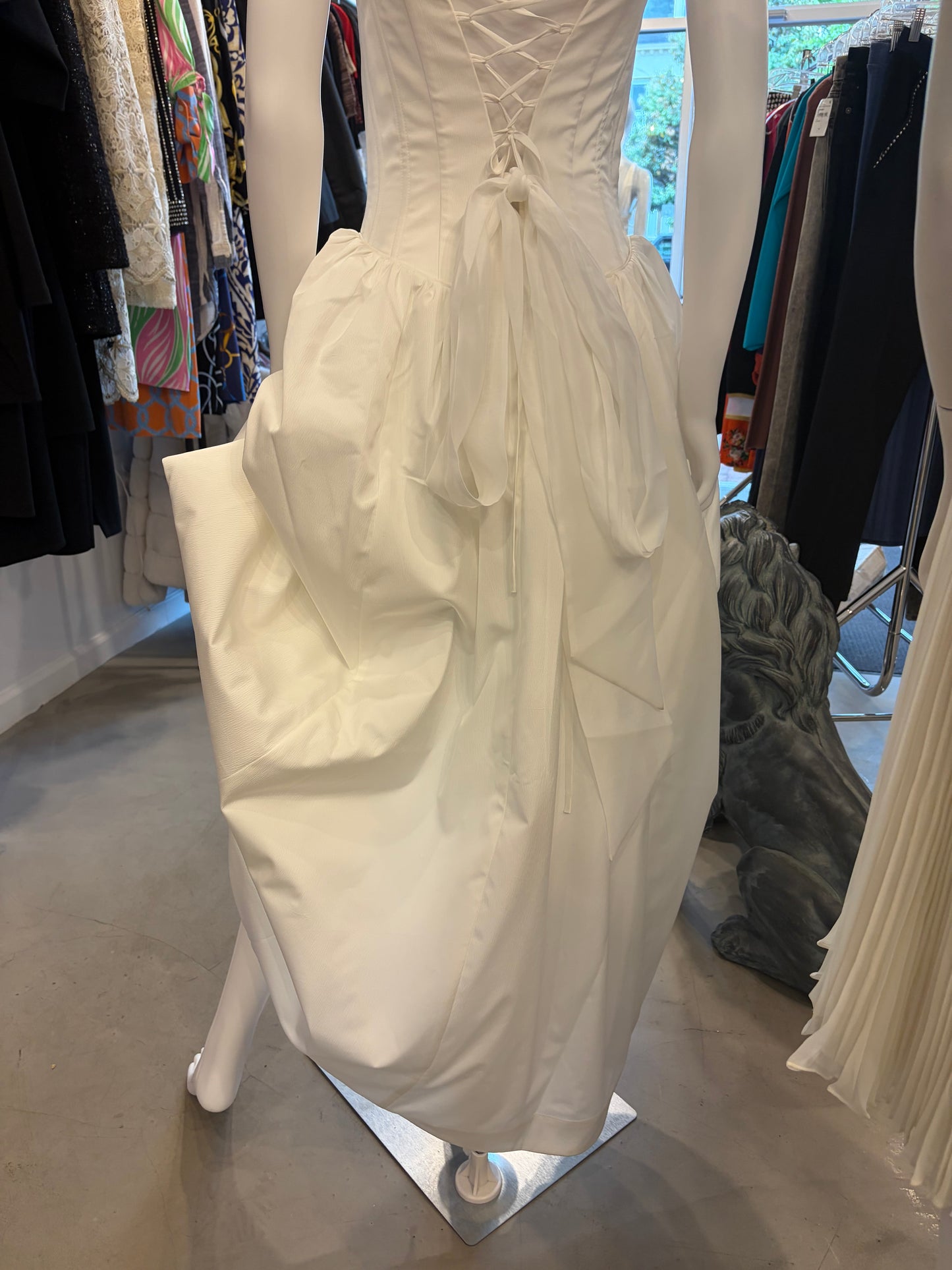 V. Chapman Strapless Corset Bubble Bridal Gown - Ivory - Size 2