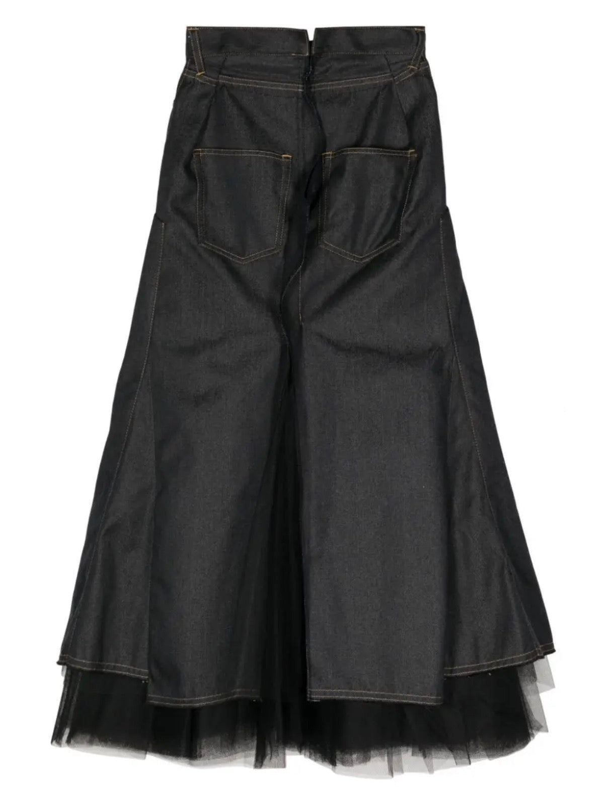 Junya Watanbe Denim & Tulle Hybrid Skirt - XS