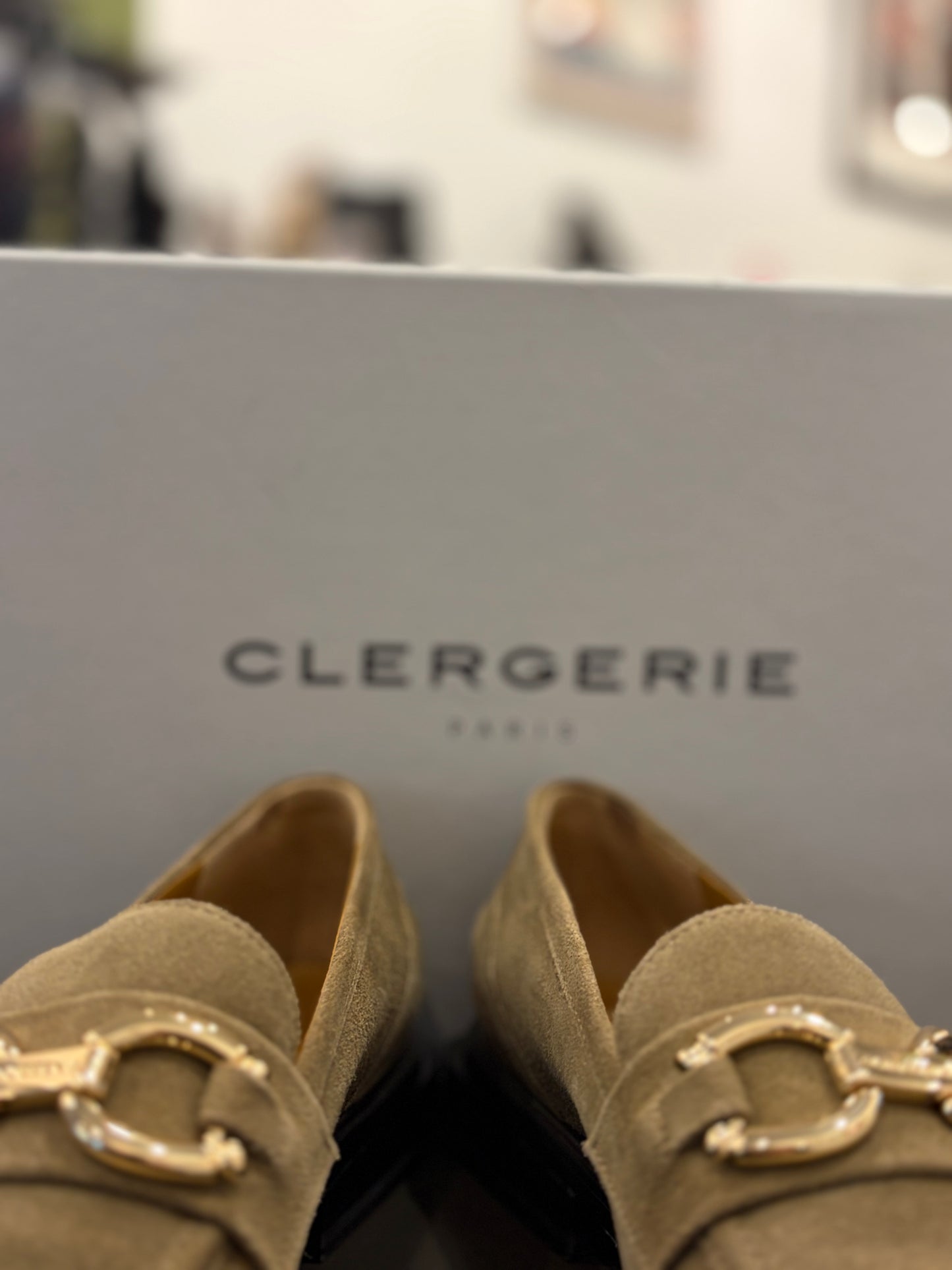 Clergerie JAEL3 Sued Horsebit Loafers Gobi Gold - US 7