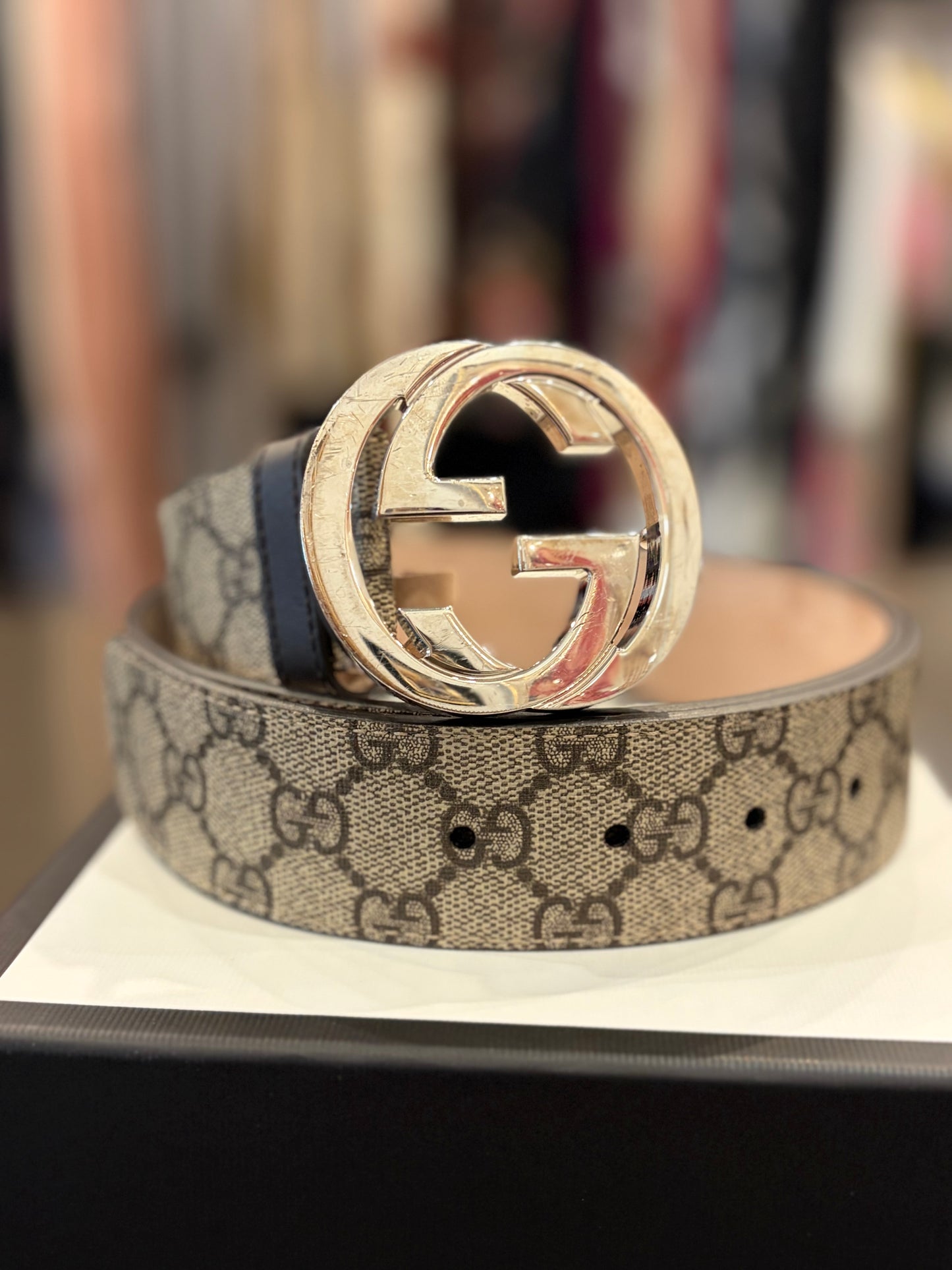 Gucci GG Supreme Interlocking G Belt 95-38