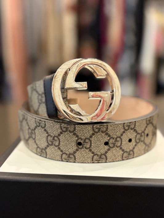 Gucci GG Supreme Interlocking G Belt 95-38