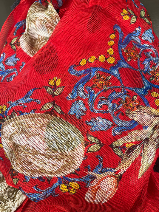 Dolce & Gabbana Polka Dot/Medallion large Shawl