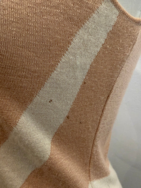 Chanel Cashmere Silk Logo Knit Tank Top - Medium (visible stains on front)
