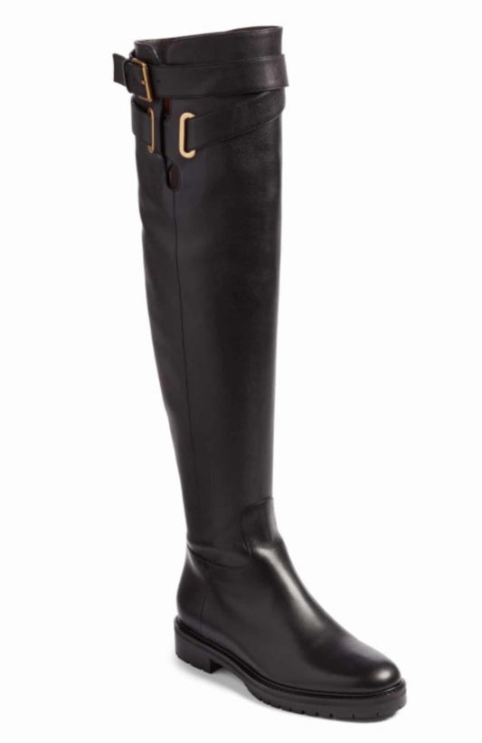 Valentino Garavani Over the Knee lug sole riding boot 37.5