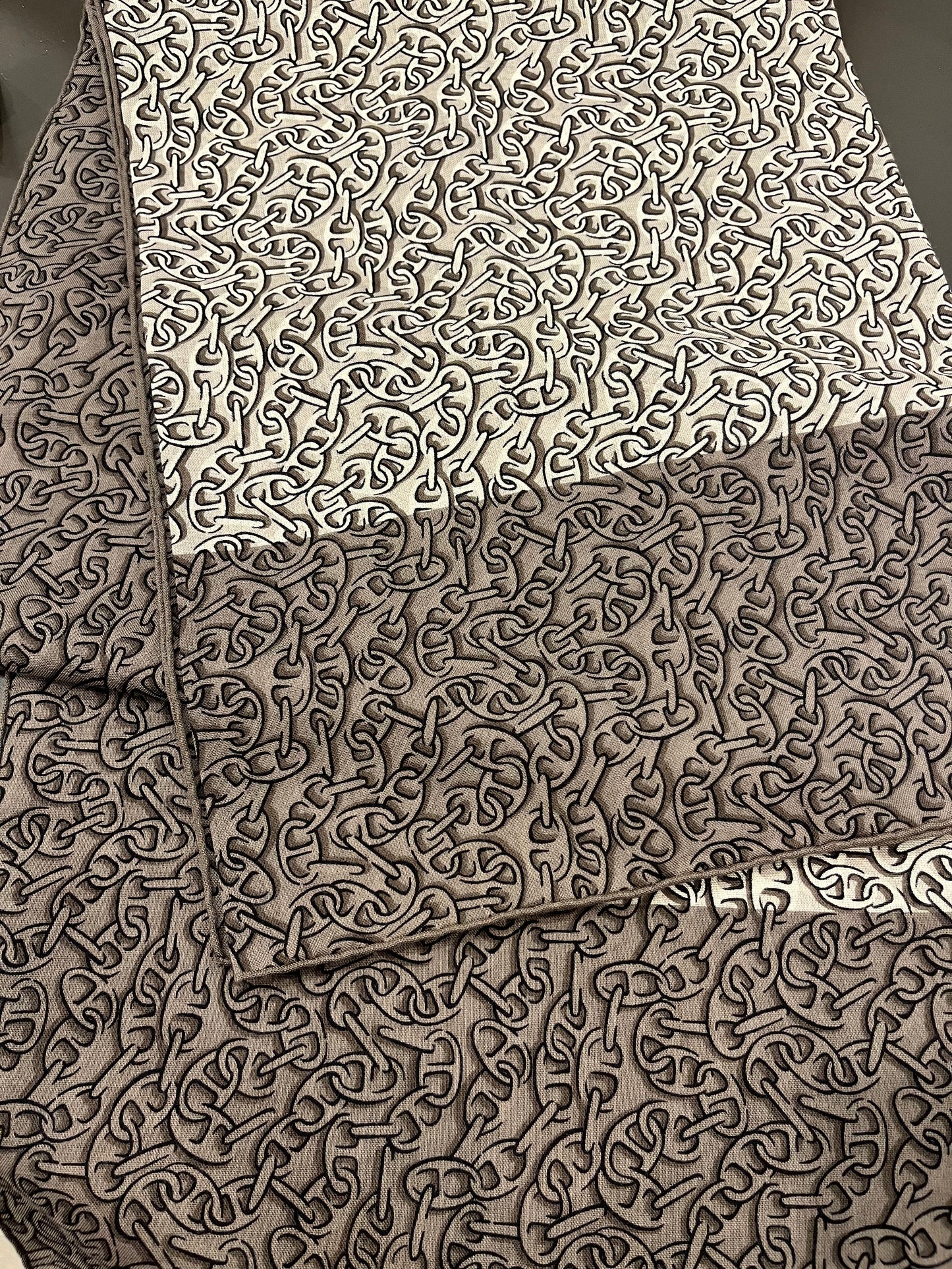 Hermes carre 140 Naoussa sable - Chaine d'Ancre Motif
