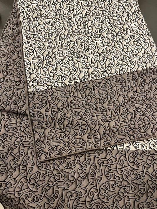 Hermes carre 140 Naoussa sable - Chaine d'Ancre Motif