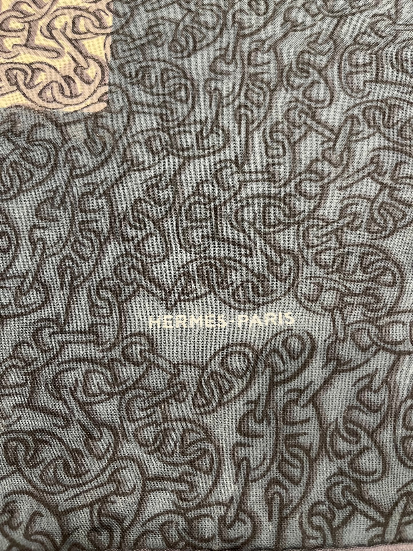 Hermes carre 140 Naoussa (Blue colorway) Chaine d'Ancre Motif