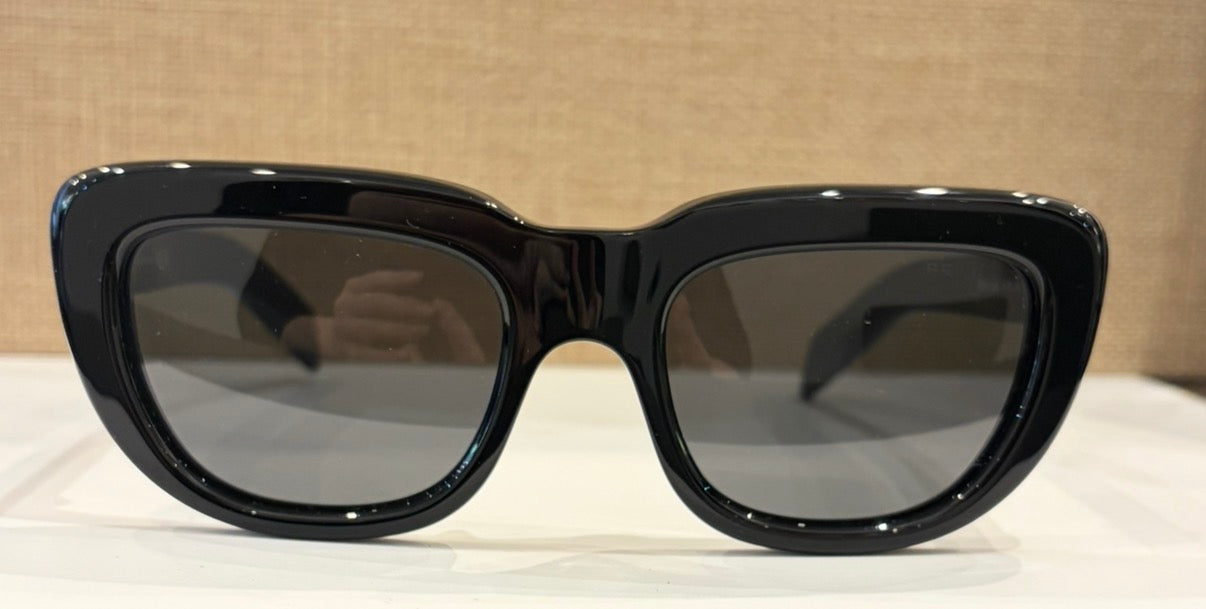 Prada SPR D07 16K-08Z Black Oversized Square Sunglasses