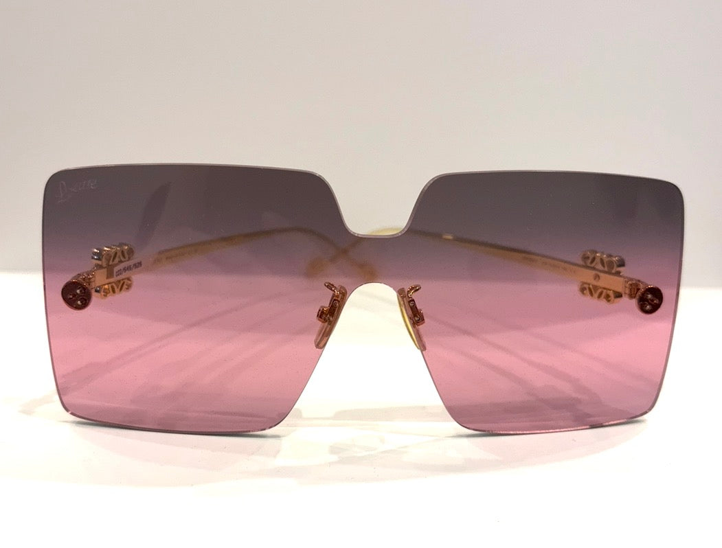 Loewe Oversized Rimpless Shield Sundglasses Pink Gradient