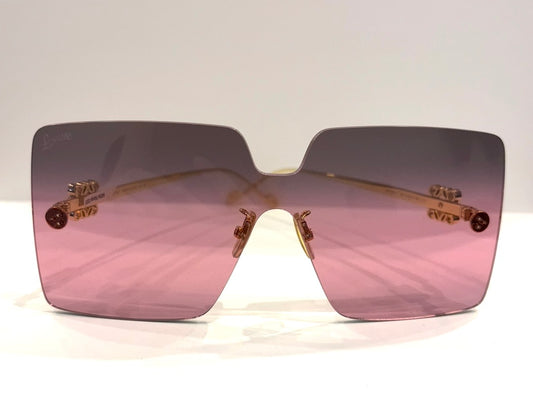 Loewe Oversized Rimpless Shield Sundglasses Pink Gradient