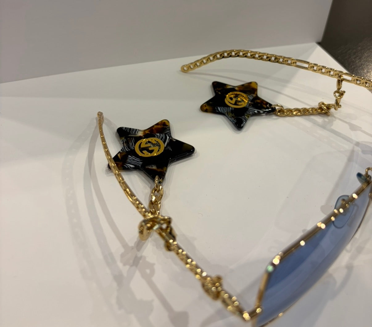 Gucci Blue Lens Star Charm Sunglasses