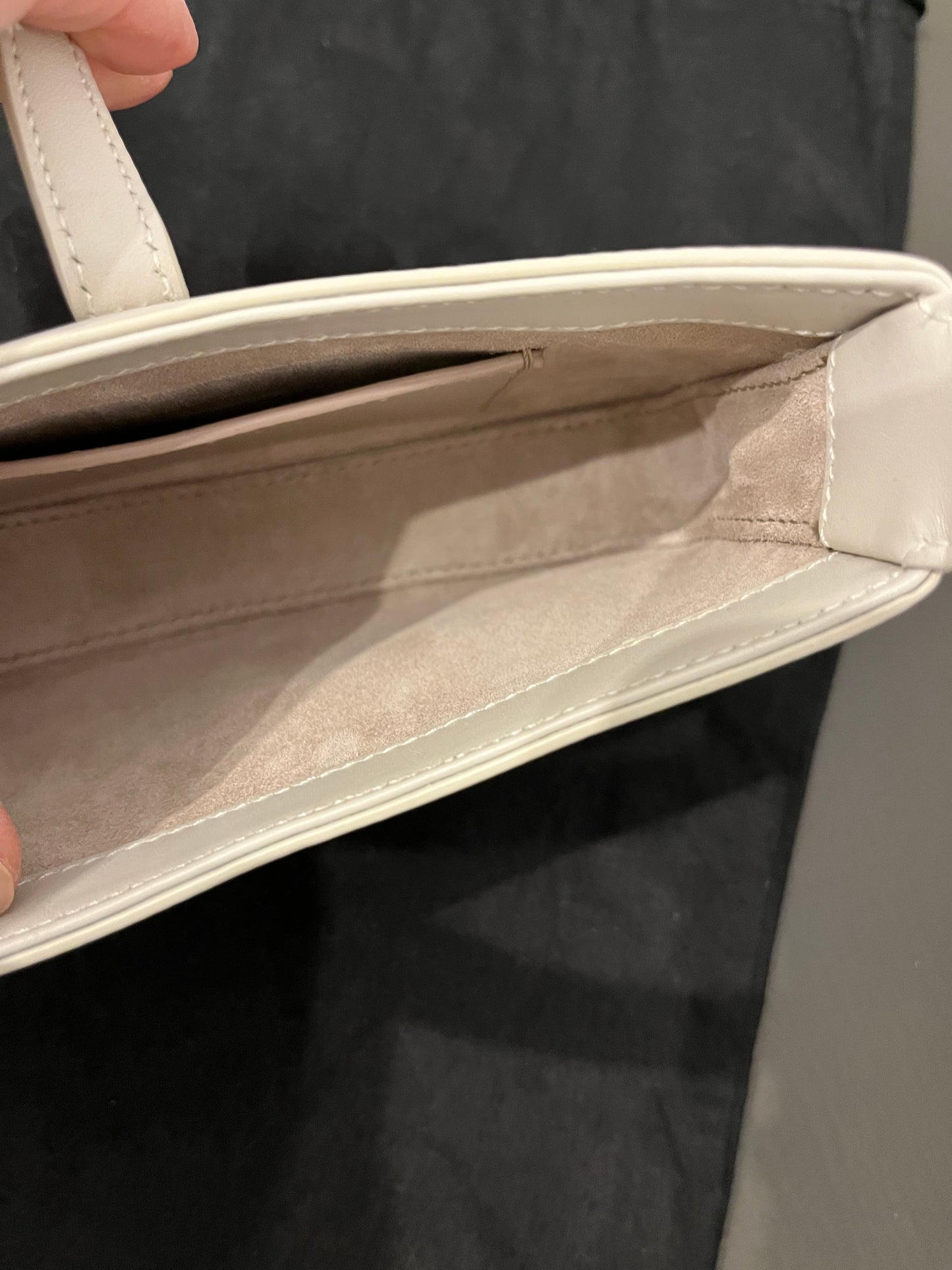 Saint Laurent Le 5 À 7 Mini Hobo Bag – Blanc Vintage with Gold Hardware