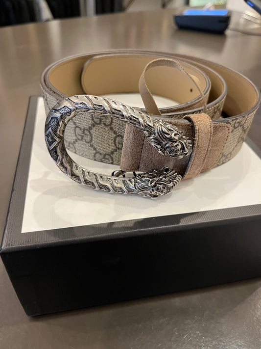 Gucci Dionysus GG Supreme Belt tiger head 105/42