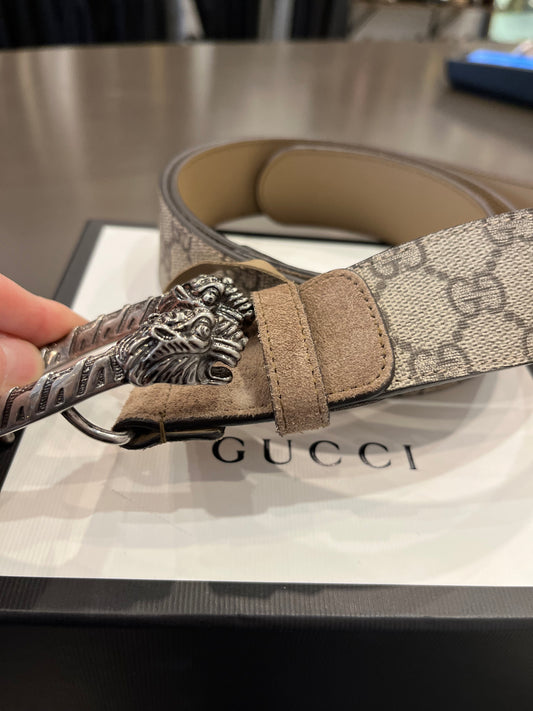 Gucci Dionysus GG Supreme Belt tiger head 105/42