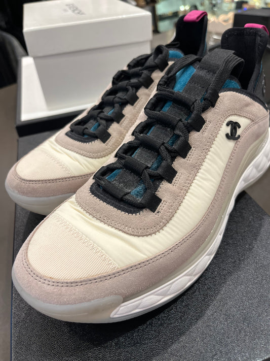 Chanel Technical Knit and Suede Running sneakers 39.5