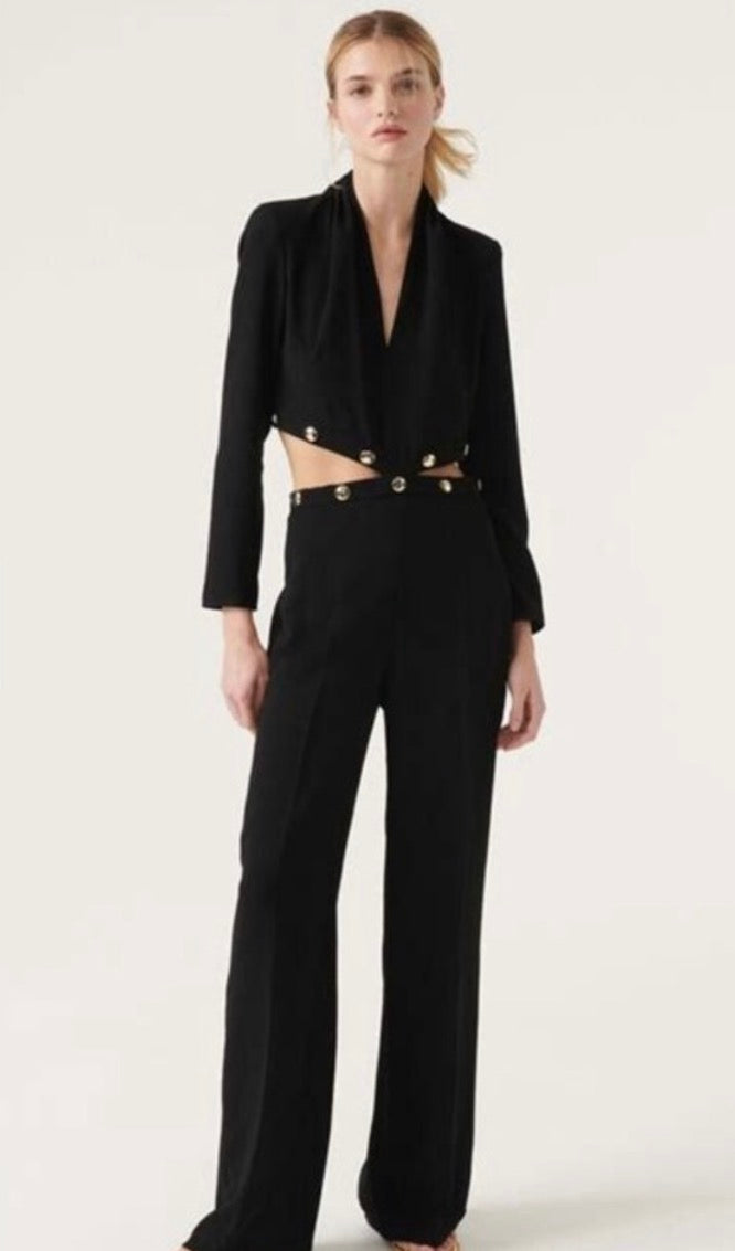 Ba&sh Ondine 2 in 1 Jumpsuit Black - Size 1