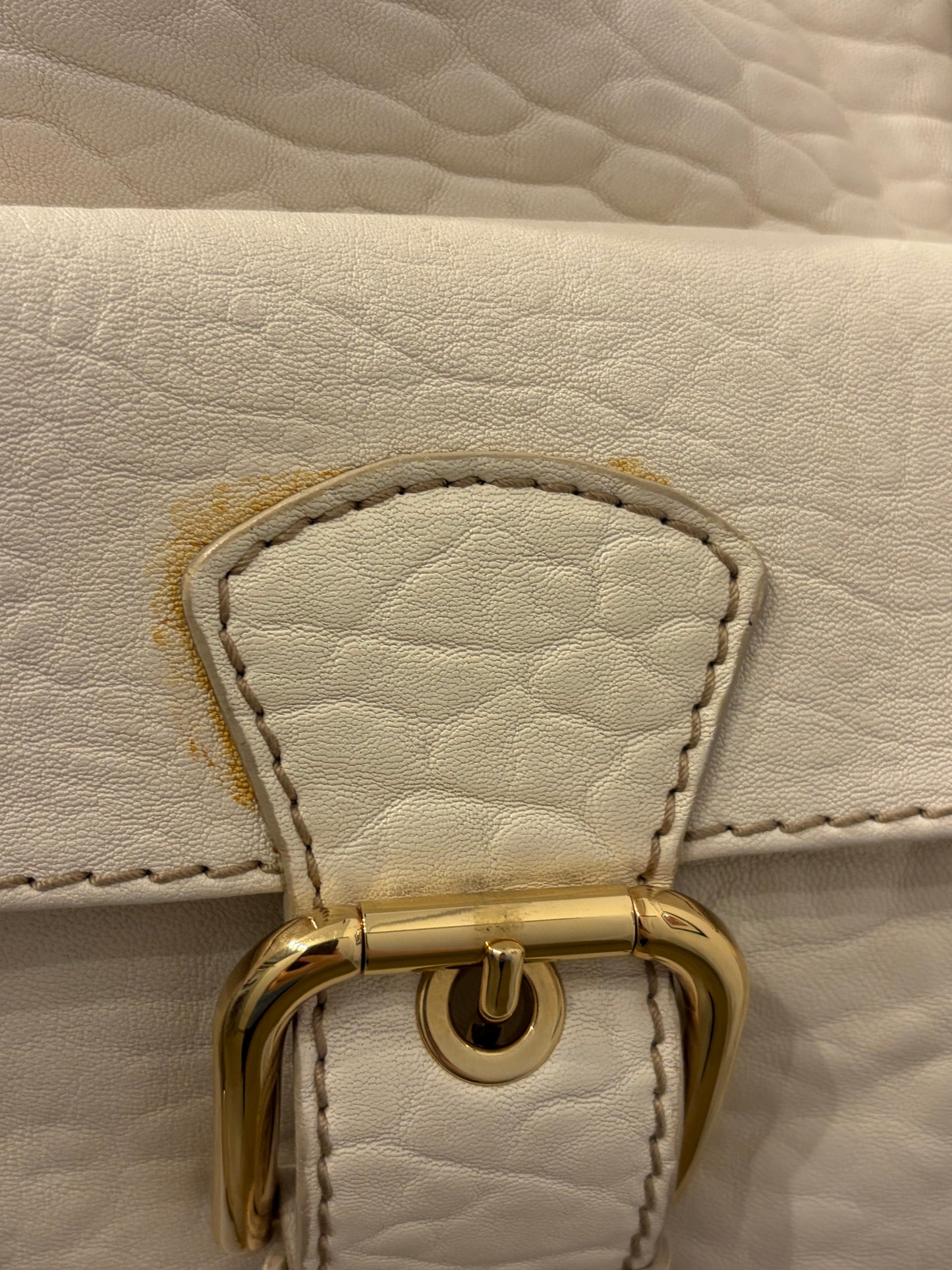 Dolce & Gabbana Anniversary XX Satchel white distressed white leather