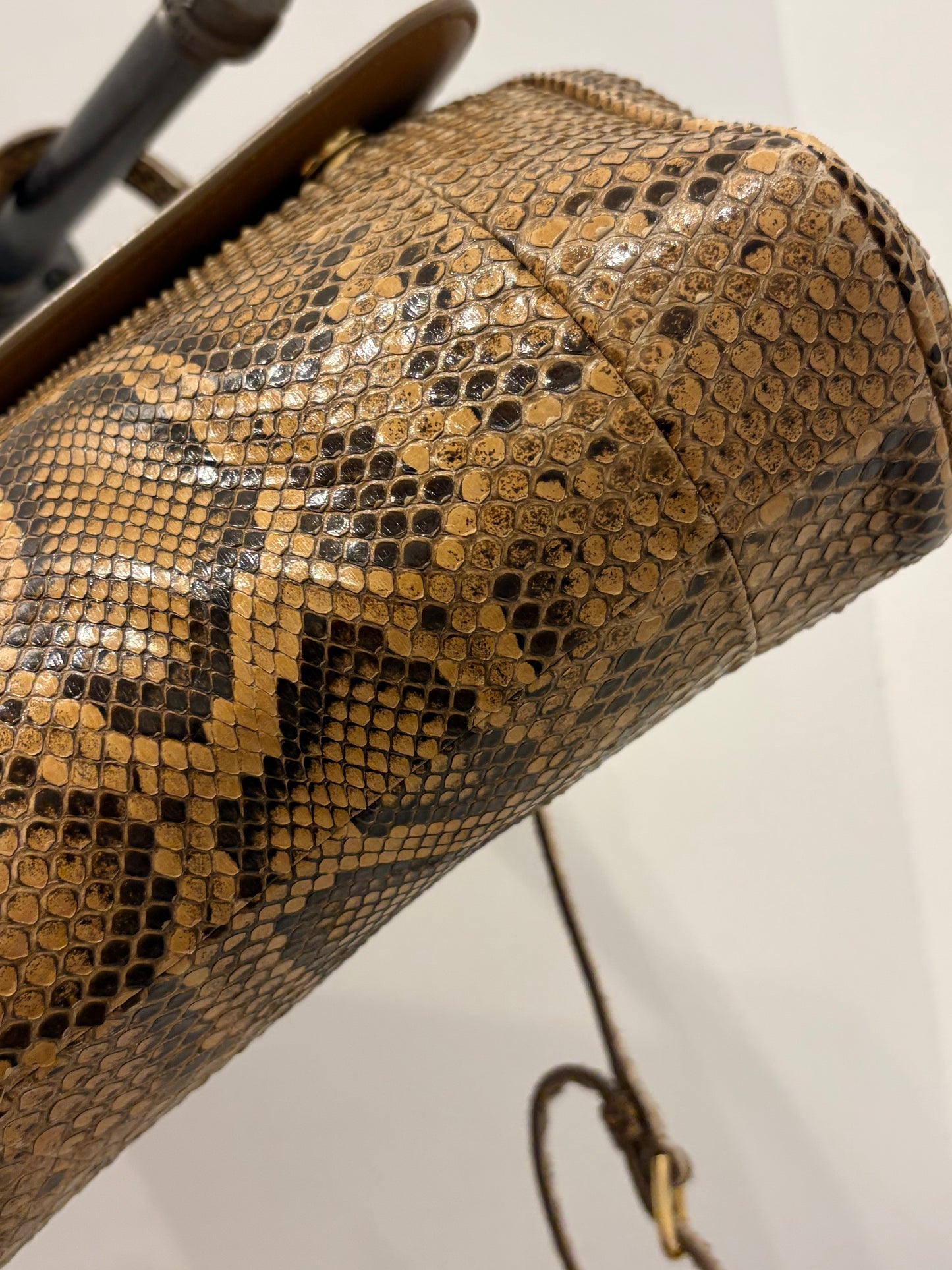 Dolce & Gabbana Vintage Python Snakeskin Satchel Bag